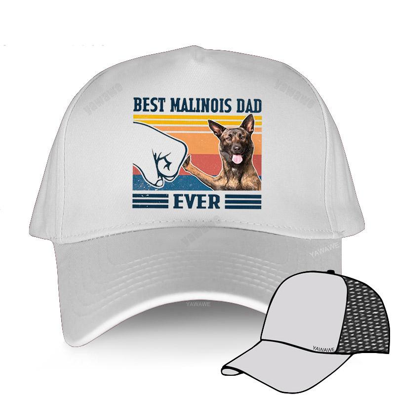 Καλοκαιρινό yawawe ανδρικό καπέλο Καλύτερος Μπαμπάς Μαλινουά Ποτέ Vintage δώρο για την Ημέρα του Πατέρα καπέλα του μπέιζμπολ Αστείο Καπέλο Unisex Βελγικού Ποιμενικού Σκύλου