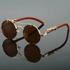 New Vintage Round Sunglasses Men Women Fashion Double Bridge Multicolor Shades Trendy Luxury Sun Glasses