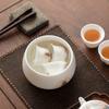 Suet jade white porcelain seawater Jiangya tea washing cup washing ceramic water tank Chinese high-end tea residue tank wastewater tank household
