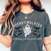 Comfort Colors Overstimulated Ghost Shirt and Kids Tshirt: Autism ADHD Mental Health Tee