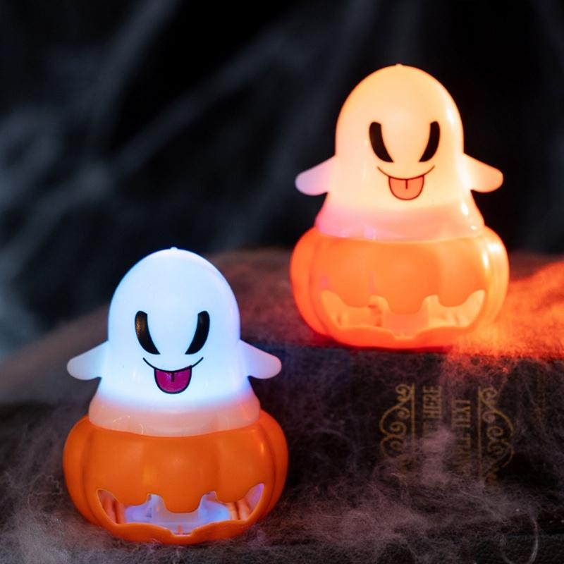 Geisterhafte Kürbisse LED-Licht Halloween Dekorative Nachtlampe Geisterhafte Lampe für Spukhaus Halloween Party Dekoration