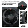 5D Premium Sports Leather Car Steering Wheel Cover Breathable Universal Non-slip 15inch/38cm New Styling Booster Covers Auto Parts