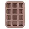 12 Grids Divided Brownie Pan Carbon Steel Easy To Clean Rectangular Baking Mold Pan for Toast Bread Cake