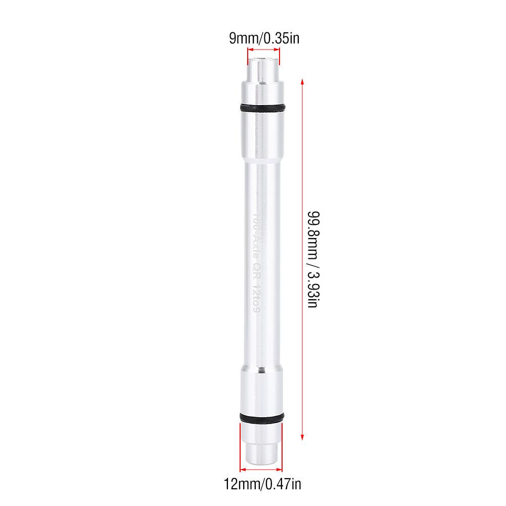 Bike Thru Axle Hub Adapter 12mm to 9mm Quick Relse Skewer Black