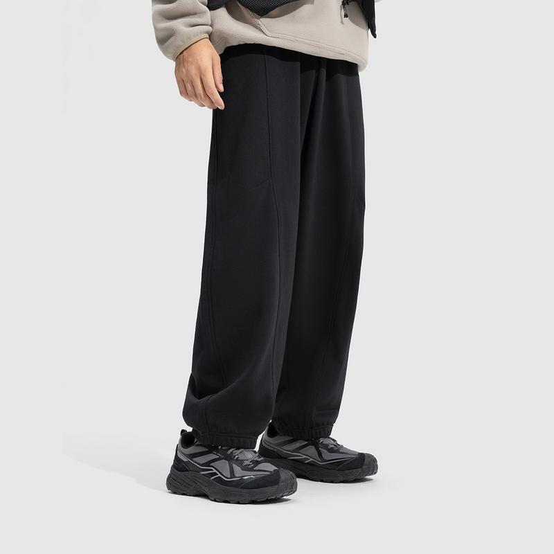 Li Ning CF Outdoor Tapered Loose Comfortable Waist Slimming Banana Pants Casual Pants Men pants Black AKLV805-6