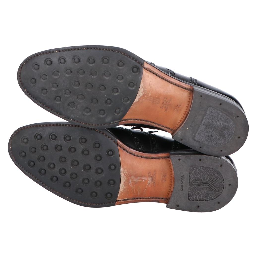 YANKO 104634 Full Glove Wingtip Leather Shoes 7 1/2 blackUsed