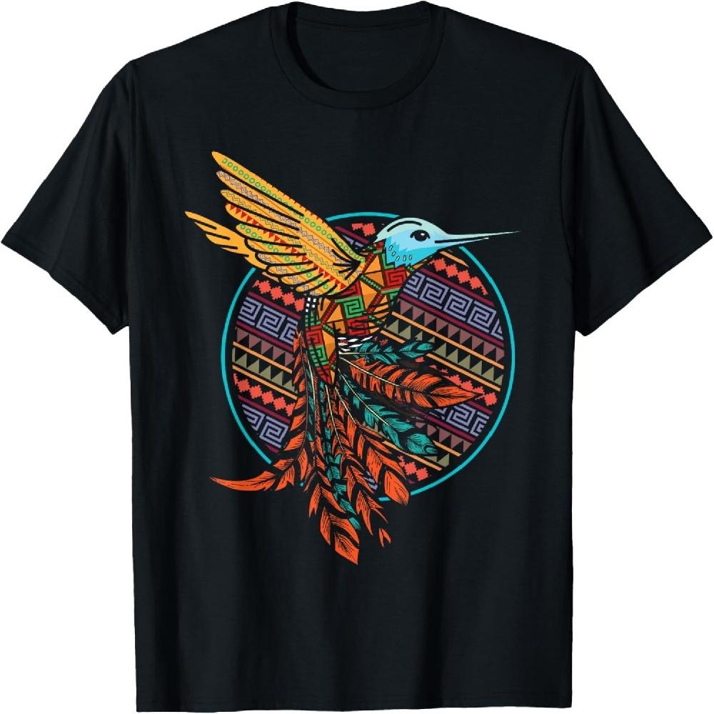 InGENIUS Native American Indian Day Shirts & Gifts Hummingbird Tribal Art Native American Indian Indigenous T-Shirt XXXXXL чёрный