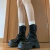 Beautiful Thick-soled Martin Boots Short Trouser Boots 2024 New Taller Small British Style Thick Heel Thin Boots
