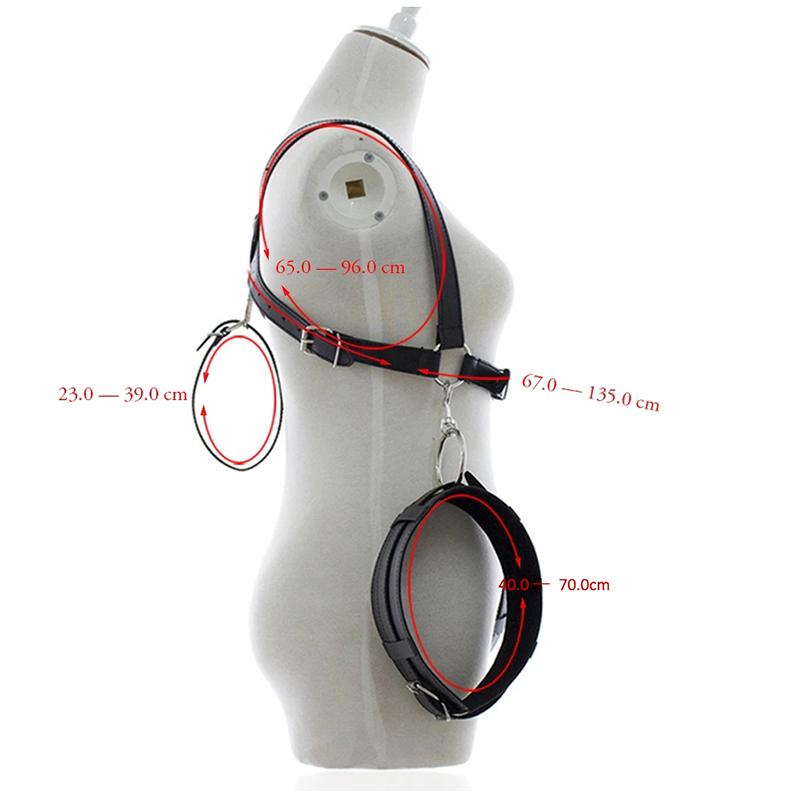 Thigh Harness with Handcuffs – Posture Restraints for Couples, Fetish Sex Toys &SM Products for Erotic Games & Bondage Play