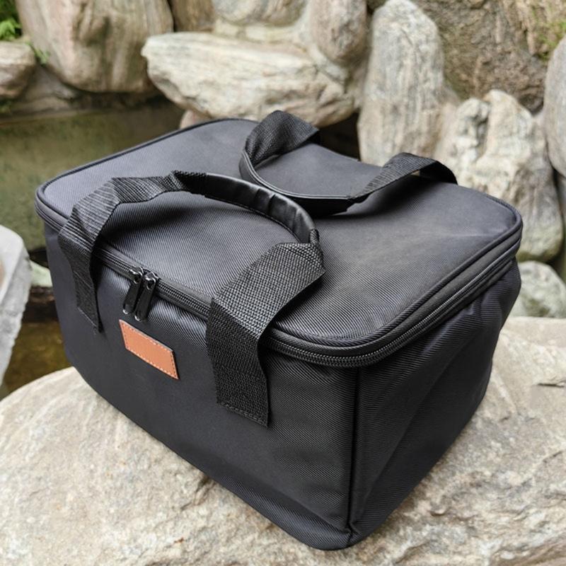 Portable Camping Cookware Bag Outdoor Carrying Picnic Tableware Organizers Gas-Tank Oxford-Cloth Storage Bag Easy to Use