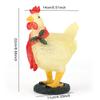 Resin Chicken Statue LED Night Lights Funny Animal Chick Light Home Courtyard Lawn Decoration Ornaments Warm Yellow Solar Lamp