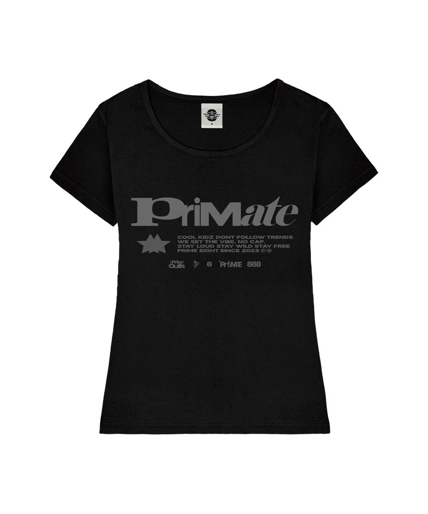 PRIMATE Rush Women'S U-Neck Slim Fit Short Sleeve T-Shirt 6 Colors