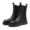 New Design Black Leather Boots Men Platform Boots British Style Men's Basic Boots Zipper High Top Winter Shoes Men Botas Hombre