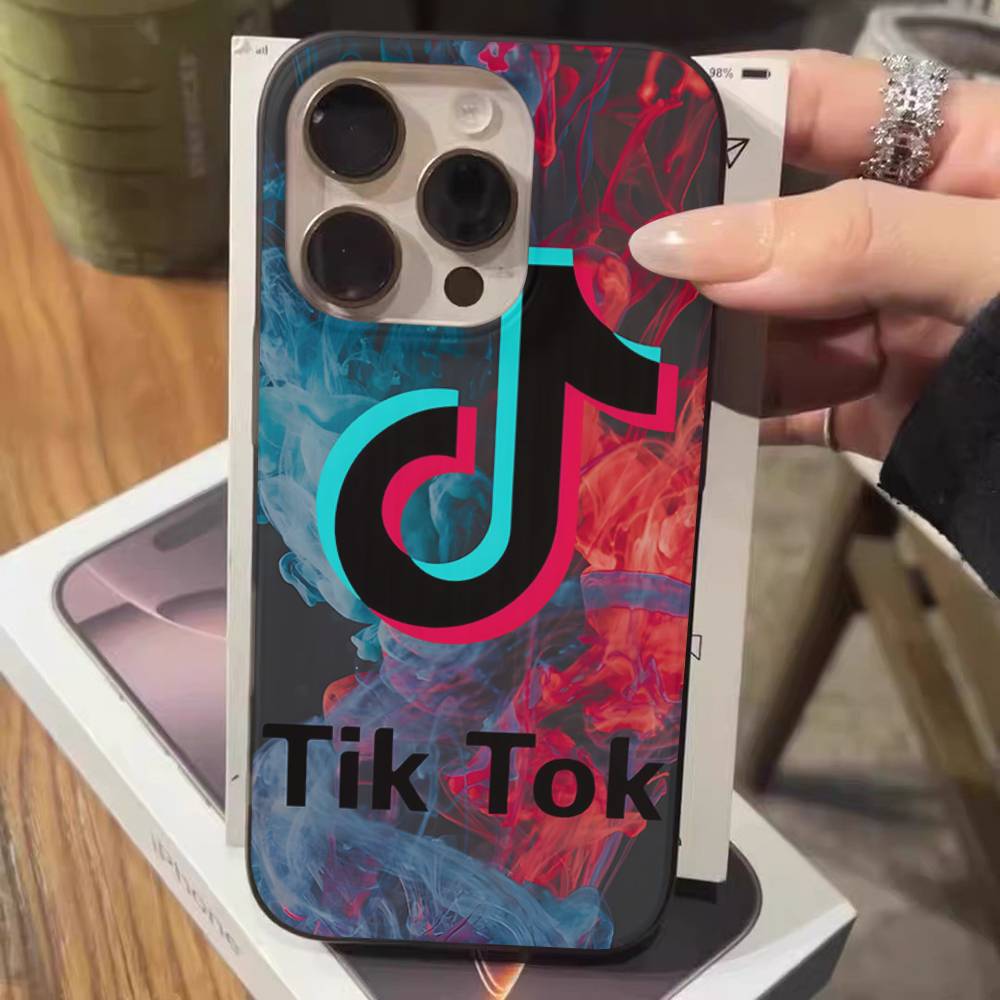 T-TikTok-K For IPhone 17 16 15 14 Plus 13 12 11 Pro Max With Shockproof Protective Phone Cover
