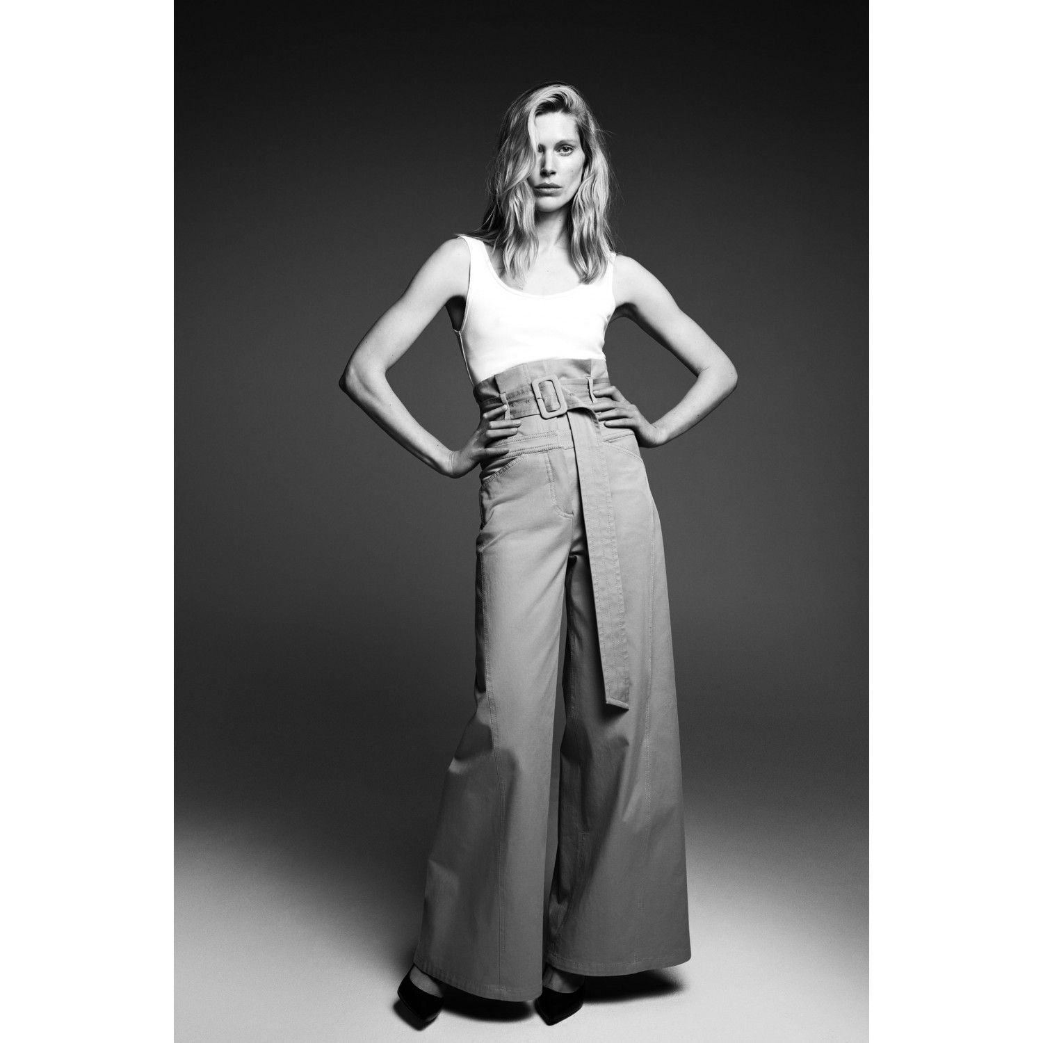 

GABARDINE TROUSERS WITH BELT