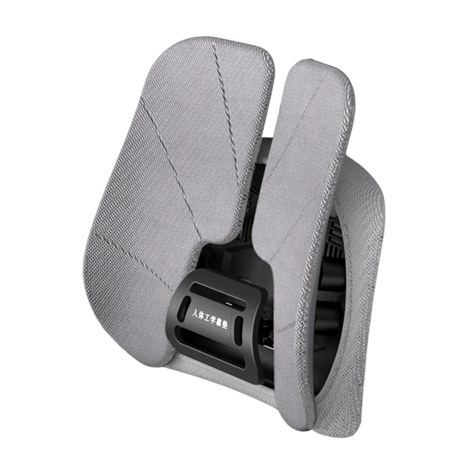 

Ergonomic Support Seat Cushion Adjustable Backrest Pad Office Chair Pillow Breathable Mesh for Back Pain Relief