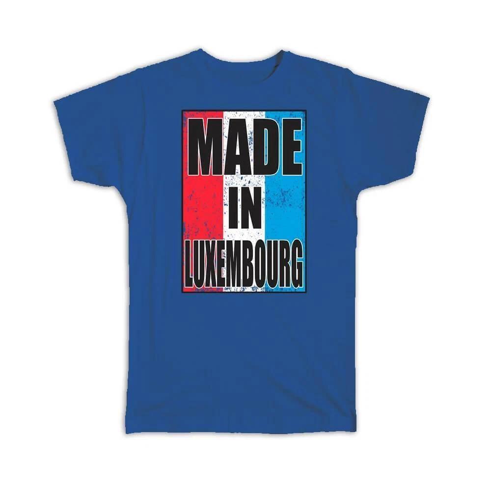 

Gift T-Shirt : Made In Luxembourg Flag Retro Artistic Luxembourger Expat Country 2XL