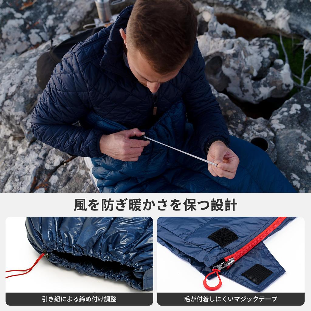 Naturehike Down Sleeping Comfortable Temperature Thermal For Outdoor Sleeping in Disaster Storage Bag Included Bag, Envelope-Style, Ultra-Lightweight,