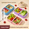 Microwaveable Silicone Lunch Box with Food Compartments and Heat Retention