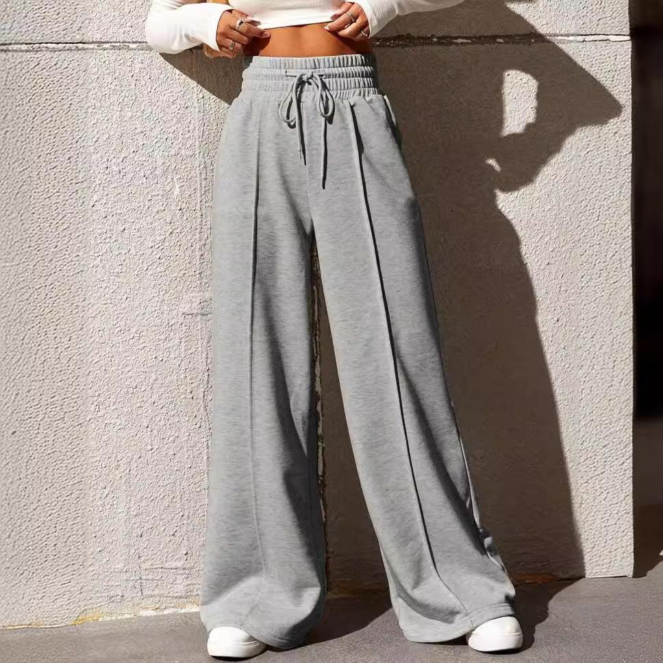 Women  Sports Pants Autumn Straight Tube Loose Fitting Sanitary Pants Wide Leg Pants Outdoor Dance Casual Pant