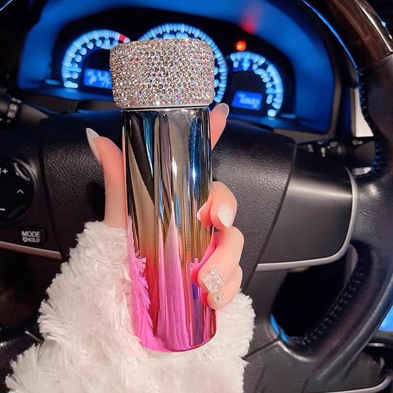 

2025 Женская роскошная термокружка из нержавеющей стали, украшенная стразами 150ml