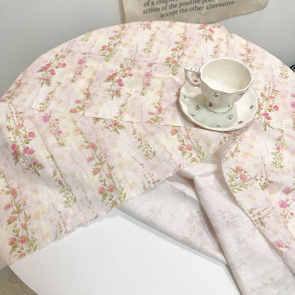 100% Cotton Digital Floral Print Fabric for Qipao Dresses and Hanfu - Super Soft Oil Painting Design