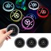 CRR1 Car Luminous Water Cup Pad LED Atmosphere Light For Mercedes Benz A C E GLC GLA Class W177 W212 W213 X156 W166 X247 Accessories