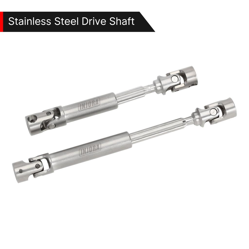 INJORA Stainless Steel Center Drive Shaft D-Shaped Hole For 1/24 RC Crawler Axial SCX24 Jeep JLU C10 Bronco Base Camp 4Runner