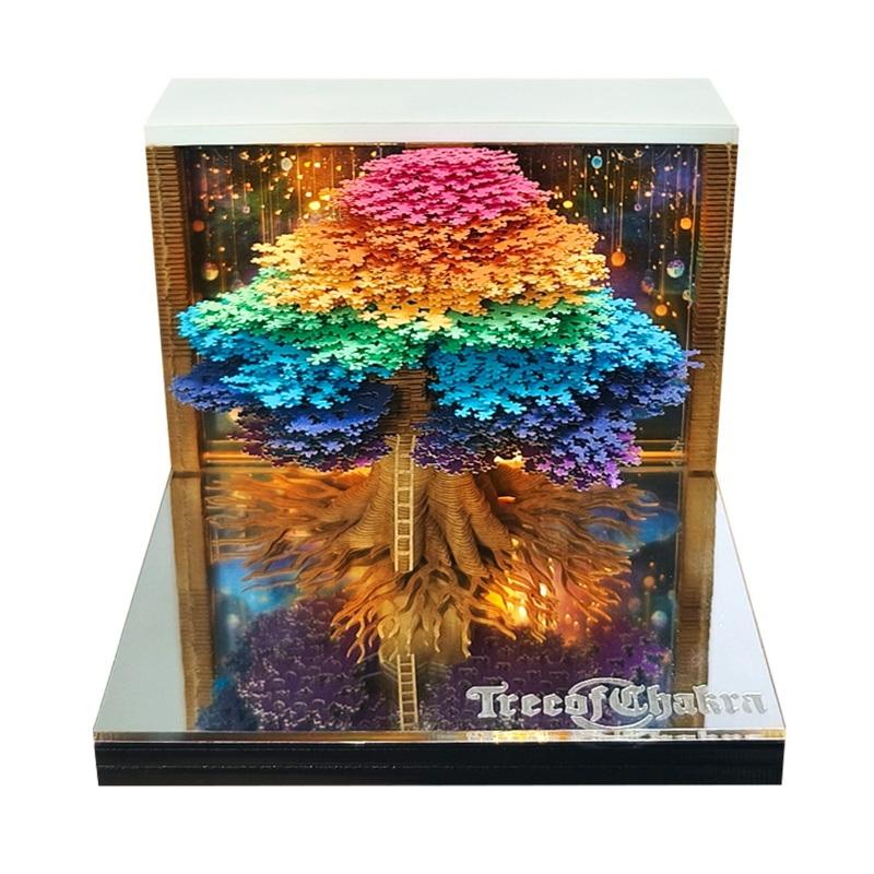 Space-saving 3D Tear-away 2027 Desk Calendar with LED Light for Neat Desks