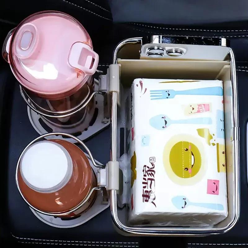 Car Multi-Functional Storage Box Handrest Box Tissue Box Cup Holder For Mini Cooper R53 R50 F54 F55 F56 F57 F60 R52 R55 R56 R57