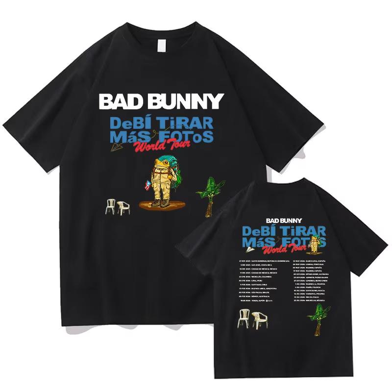 

Bad Bunny 2026 World Tour T-shirt Debí Tirar Más Fotos Album NEW Tshirts Short Sleeve Cotton Y2k Short Sleeves Classic 4XL