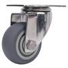 3 Inch Caster 304 Stainless Steel Plate TPR Wheel Quiet Rotating Universal Caster for Cart Furniture Workbench