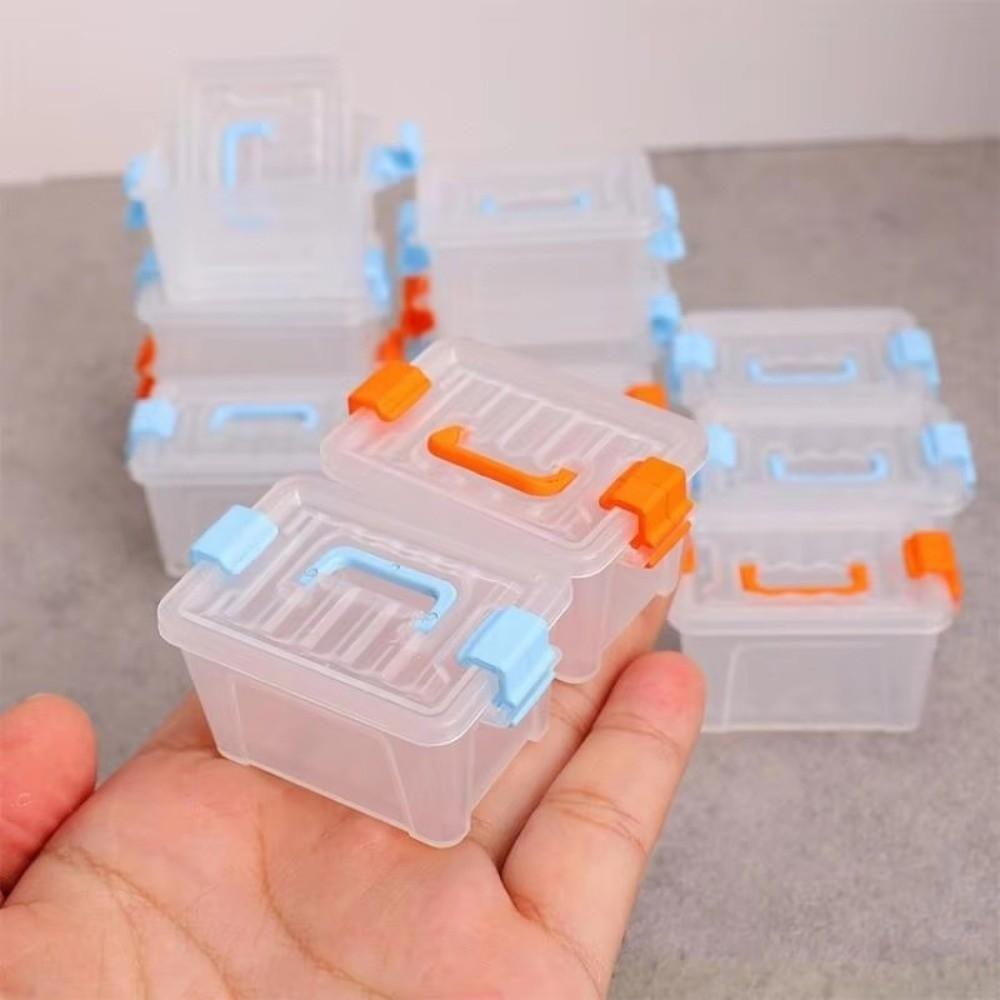 5Pcs Plastic Toolbox Model Mini Dollhouse Handheld Box Portable Dollhouse Storage Box Dolls House