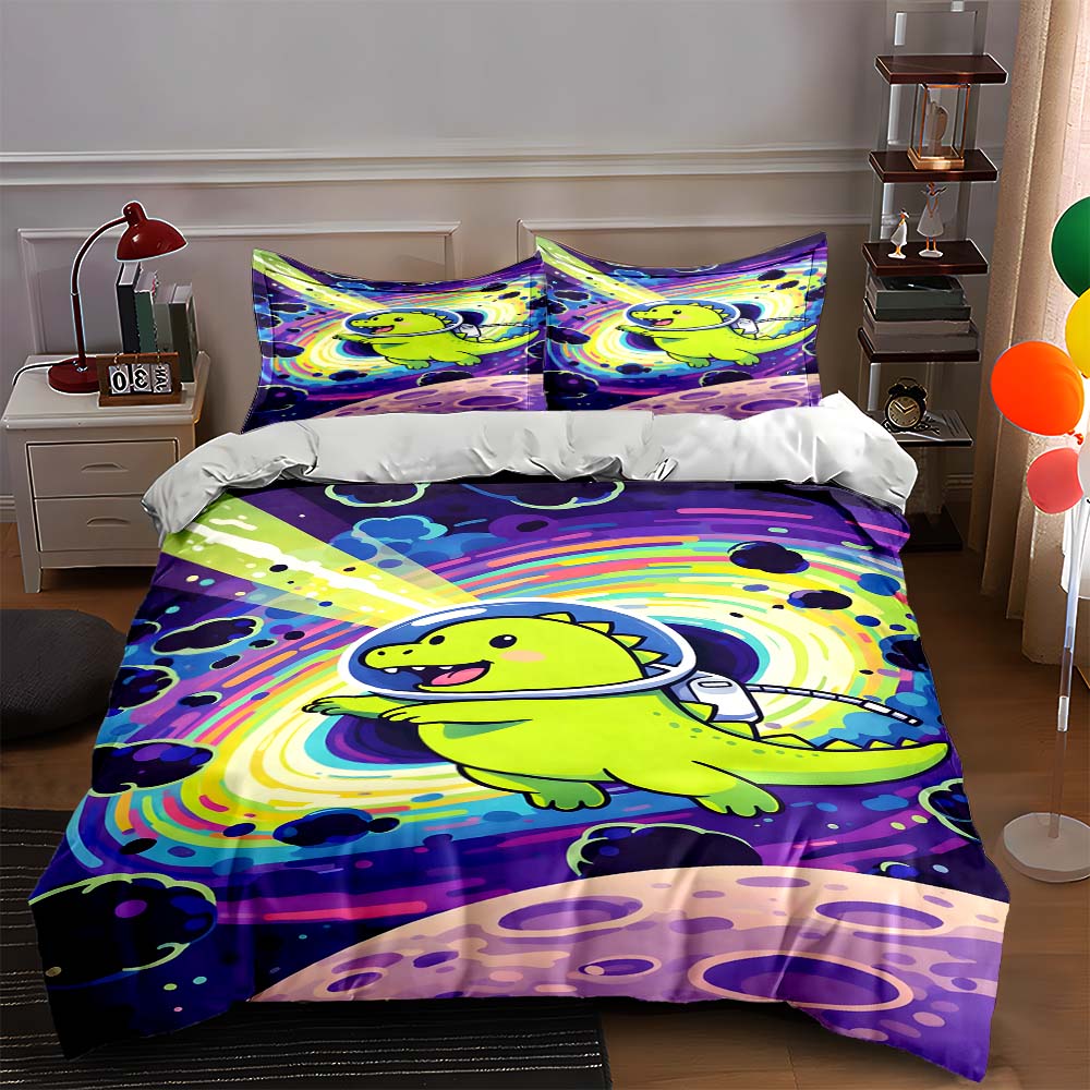 

Colorful, cosmic, dinosaur Bedding Duvet cover sets Duvet covers Pillowcases gifts (1 * Duvet Cover 2 * Pillowcases, without duvet insert) 135x200cm