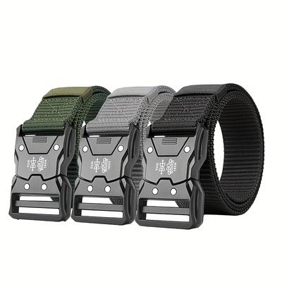 Herren Taktischer Nylon Gürtel Schlicht, Stilvoll, Outdoor, Militärtraining, Lässiger Canvas Gürtel für Hosen, Bequem, Langlebig