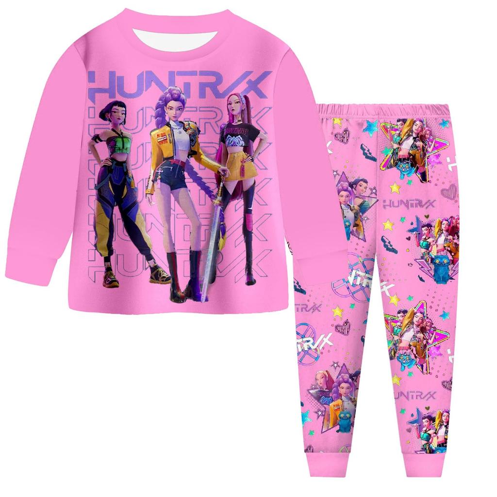 Children's Fashion Suit Skirt Round Neck Long Sleeve Top Pants