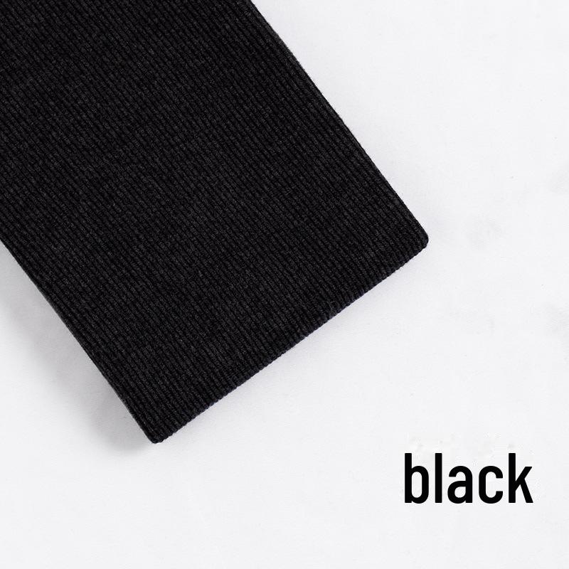 Women's Gray Warm Cotton Velvet-Lined Slim Leggings for Fall/Winter 2025