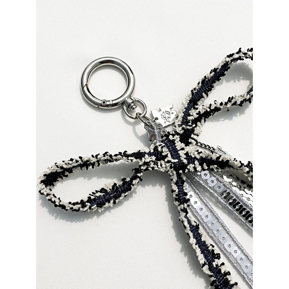 SIMILLENT DENIM SPANGLE KEYRING