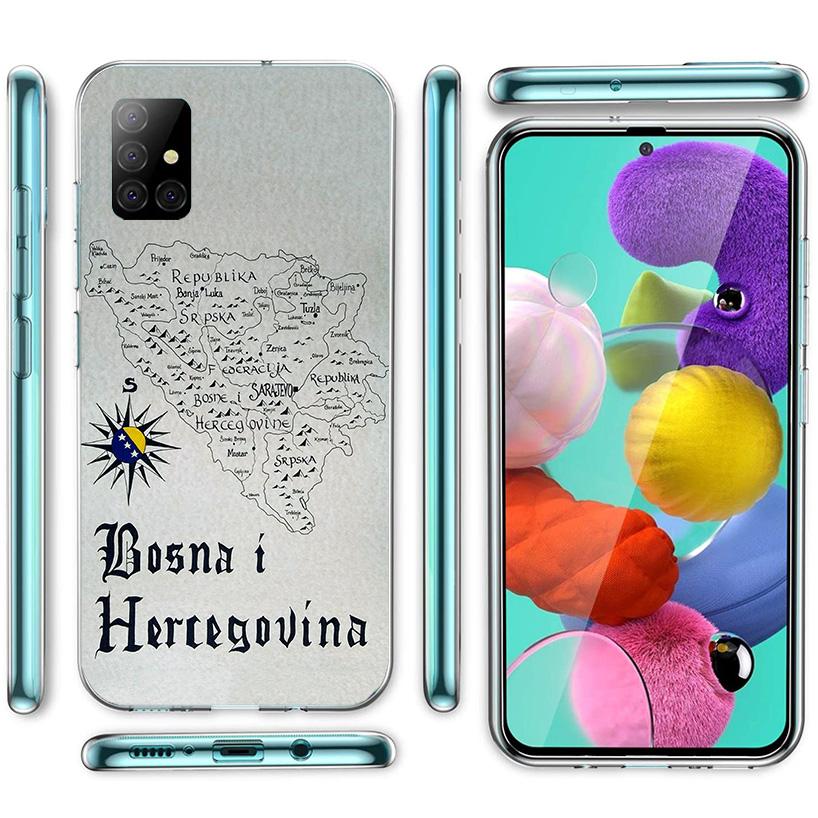Bosnia And Herzegovina Flag Phone Case For Samsung Galaxy A52 A32 A22 A12 A02S A50S A30S A51 A31 AA71 Note 20 Ultra 10 S10 Plus