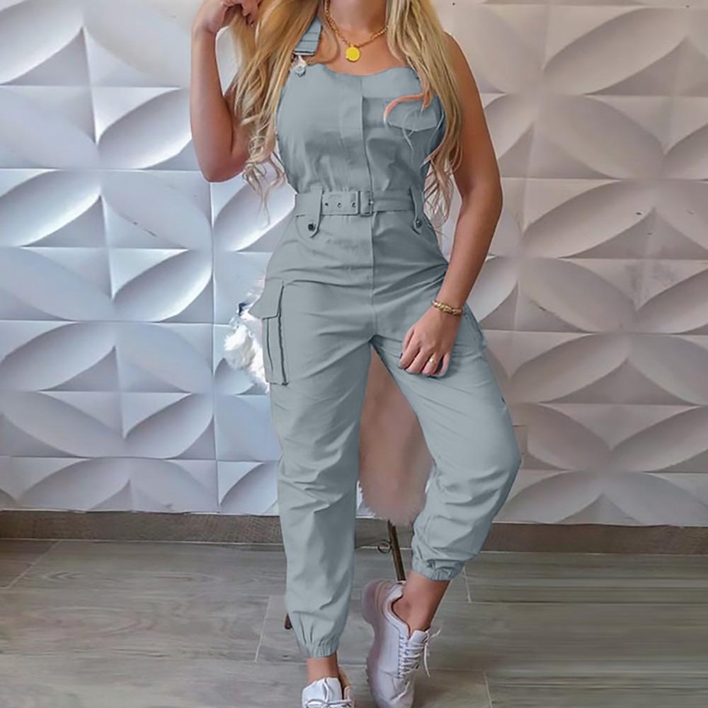 

Women Loose Dungarees Loose Long Pockets Rompers Jumpsuit Pants Trousers XXL