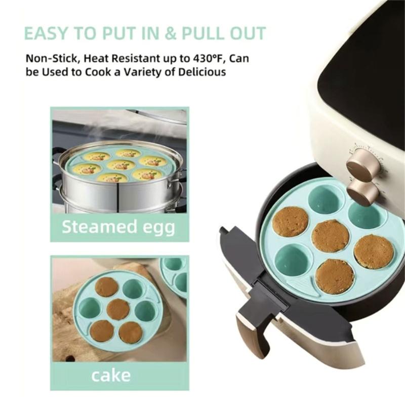 2 Pack Silicone Cake Molds Collapsible Bakeware Air Fryers Cake Moulds Muffins Tray Baking Accessories for Cake Muffins