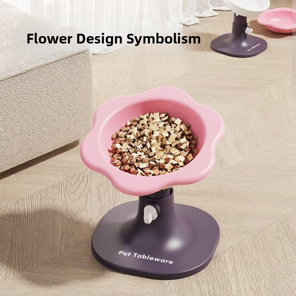 Creative Cat Food Water Bowl Cartoon Elevated Pet Feeder Bowl Pet Food Dispenser Wet Dry Food