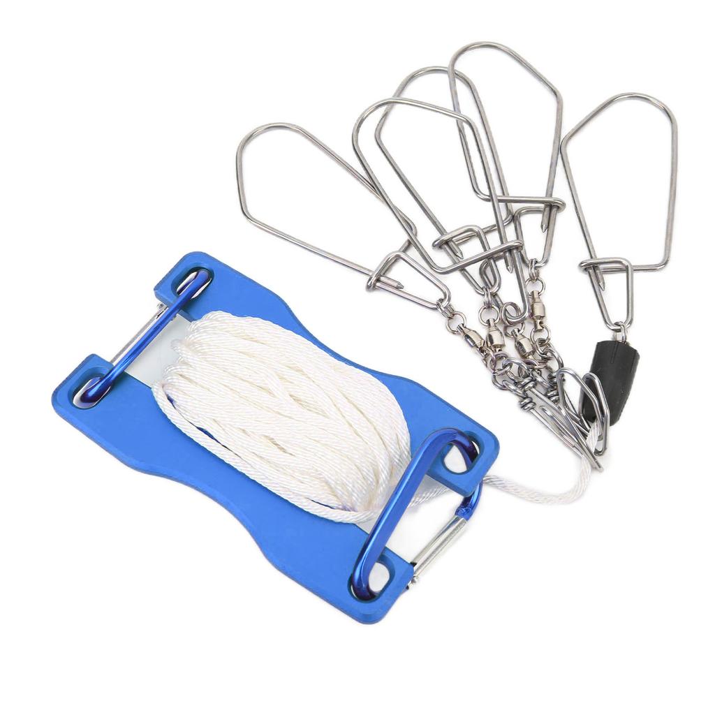 Live Fish Lock Portable Stainless Steel Fish Wire Rope Lock for Big Lure Fishing EquipmentBlue