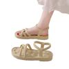 Pregnant women's flat-soled sandals women's new summer wear versatile elastic band with skirt cool slippers