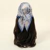 70cm Fashion Printed Square Scarf Blueness Summer Lightweight Head Cover Shawl With Adjustable Strap For Women Bag Accessories