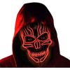 Halloween Horror Glowing LED Cold Light String Plastic Mask Printing None Party Dance Costume Prop