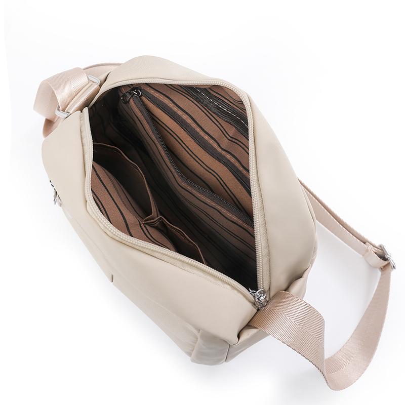 Women's Multi-Compartment Nylon Crossbody Bag Large Capacity Shoulder Bag