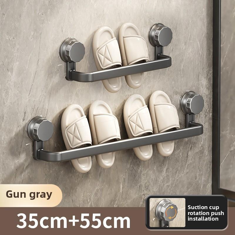 Bathroom Slipper Rack Wall-mounted Non-punching Toilet Toilet Shoe Drain Rack Storage Artifact Rack Suction Cup