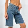 Women's Color Jeans Stretch Slim Fit Distressed Denim Shorts