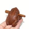 Handcrafted African Wooden Frog Guitar Traditional Razor Instrument with Intricate Carvings - Smooth Finish & Ergonomic Handle